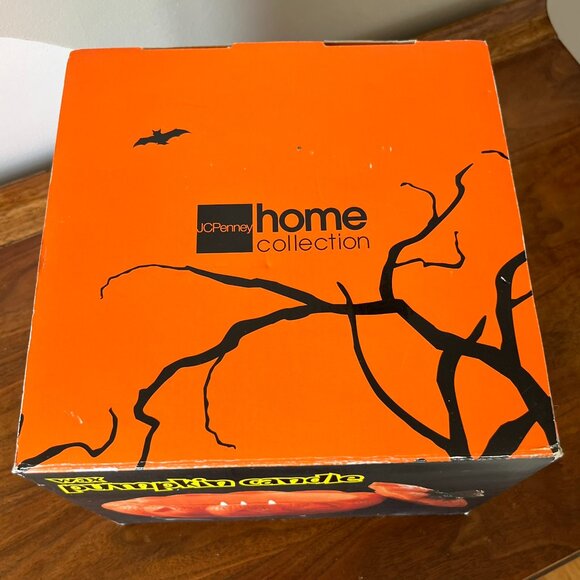 Sealed JC Penney Home Collection Wax Pumpkin Candle Large Jack-O-Lantern Vintage - Picture 9 of 10